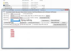 Screenshot of the BK7231 Easy UART Flasher program with a dropdown menu for baud rate selection.