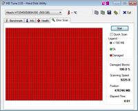 Dysk Hitachi 500GB - Komunikat Operating System Not Found i 100% Damaged Blocks
