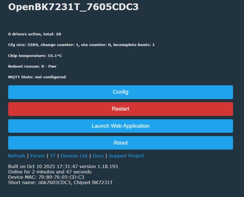 How much does Tuya's Wi-Fi controlled LED lamp heat up? Changing the firmware and extending the life
