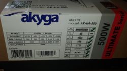 Test zasilacza Akyga Ultimate AK-U4-500 (500W, 80+ Bronze)