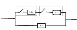 Podłączenie 2 kontaktronów k-2 2e Satel do jednej linii (kontaktrony 2eol/nc)