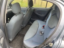Car interior with a view of the back seats.