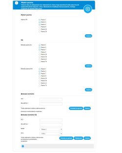 Zrzut ekranu „Wybór pasma” z opcjami LTE i 5G oraz zaznaczonymi pasmami i przyciskami „Zastosuj”