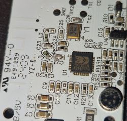 Circuit Board with BK7231N Chip Photo of a circuit board with BK7231N chip.