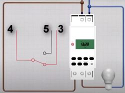 Schemat połączeń elektrycznych z wyświetlaczem i żarówką