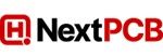 NextPCB logo with H! icon and company name NextPCB logo with red H! symbol and black and red company name text.