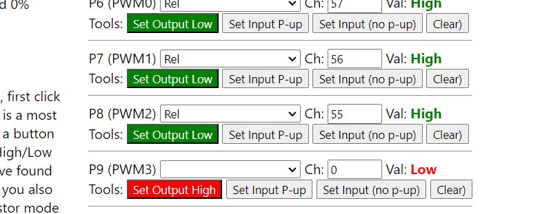 GPIO Configuration in OpenBeken Screenshot of GPIO configuration in OpenBeken application.
