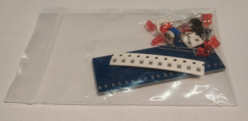 "Pływające światło LED" z NE555 i CD4017, zestaw do montażu