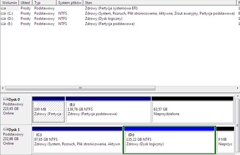 HDD Win7 32 + SSD Win7 64 bit - Zła instalacja. Wstaje tylko jeden z nich