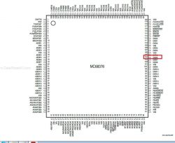 Peugeot 307 - Lokalizacja pinu masy i miejsca przylutowania rezystora w ECU IAW 48P2.36