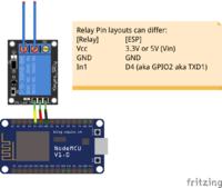 Sterowanie żarówką przez przekaźnik z modułem ESP CH340 - brak reakcji na VIN