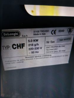 Piecyk gazowy na butle delonghi CHF instrukcja lub informacje jak użytkować go Piecyk gazowy na butle delonghi CHF instrukcja lub informacje jak użytkować go
