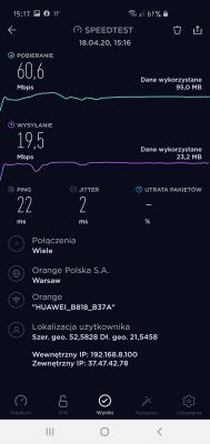 Wybór operatora LTE: T-mobile vs Orange, testy z Huawei B818