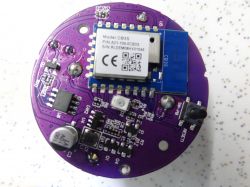 Top view of the Tuya Wifi Water Sensor DY-SQ400B circuit board with CB3S module.