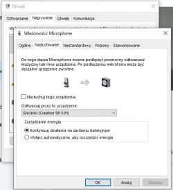 SB0460 X-Fi XtremeMusic: Jak aktywować mikrofon? Gniazdo (1) dualne