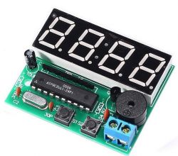 Czterocyfrowy zegar elektroniczny LED - KIT z Chin (instrukcja + wsad)