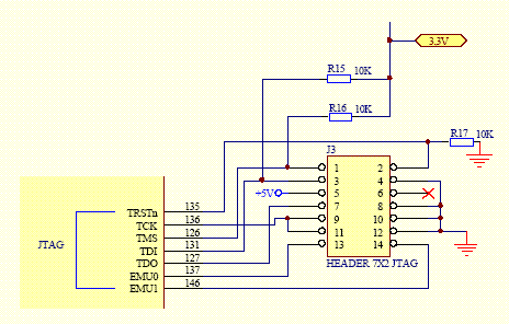 złącze JTAG do procesora DSP