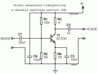 Wzmacniacz OE BC107B