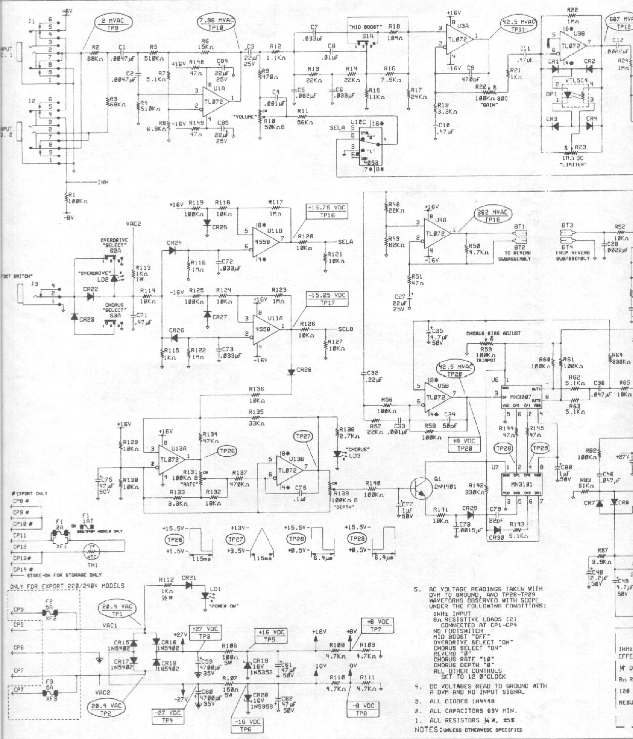 Footswitch Fender chorus princeton elektroda.pl