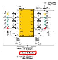 Wskaźnik 2x5 LED - do czego służą potencjometry?
