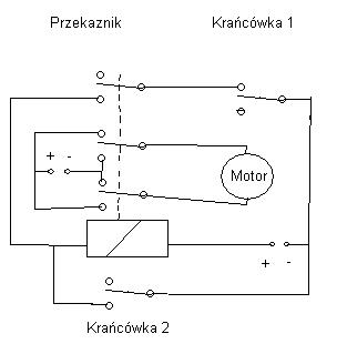 Jak zmienić biegunowość silnika DC w prostym układzie dźwigu?
