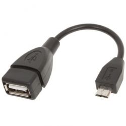 USB OTG Host Adapter with Smartphone/Tablet Power Supply & Charging Capability
