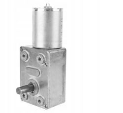 Internal view of a solenoid valve with a motor and gearbox