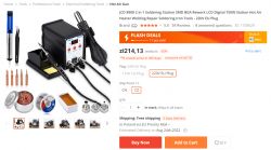 Budżetowa stacja lutownicza JCD 8908 2 in 1 (groty + hot air) za 200 zł, wylut VGA HDMI itd