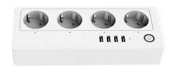 [BK7231N] Tuya Smart Power Strip Review: 4AC + 4USB Ports, AliExpress, YX-B3S1-VER00 PCB