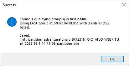 Beken Flash Dump Partition Info Extraction with RT-Threads Partition Tool - Development Thoughts? Beken Flash Dump Partition Info Extraction with RT-Threads Partition Tool - Development Thoughts?