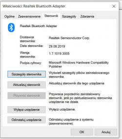 Bluetooth usb 5.0 Realterk - Problem z działaniem pomimo wykrycia przez Windows 