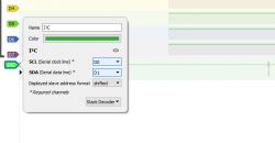 I2C Decoder Configuration in PulseView Screenshot of I2C decoder configuration in PulseView