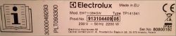 Electrolux EWT 11064ISW Type TP 141341 Prod. No. 91310440905 PLT093300