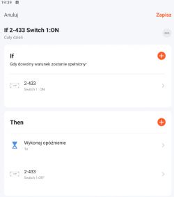 Tuya Smart 4CH - garage door control, channel division and momentary button setting