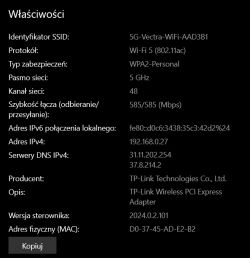 Archer T4E, niskie prędkości sieci oraz słaby speedtest.