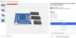 RTL8710 WiFi module with 2.54mm adapter board and three connectors.