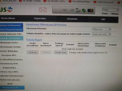 Zrzut ekranu z ustawieniami filtrowania IP/portów w routerze.