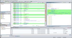 Binary analysis in Ghidra with assembly and decompiled C code Screenshot of Ghidra reverse engineering tool showing assembly code and decompiled C code