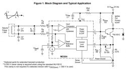 Schemat modułu zapłonu H-161 z układem MC3334 - podłączenie do przerywacza