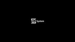 TELE System logo on a black background White TELE System logo on a black background