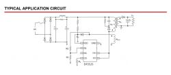 Typical Application Circuit Schematic Application circuit schematic with component labels.
