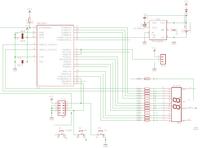 Prośba o sprawdzenie schematu (Wyświetlacz LED wsp. kat., PCF8583P, ATMega8) Prośba o sprawdzenie schematu (Wyświetlacz LED wsp. kat., PCF8583P, ATMega8)
