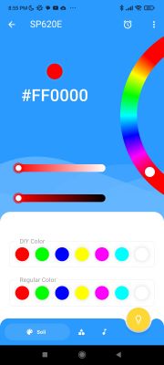 LED Controller App Interface LED controller app interface with color wheel