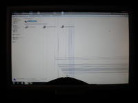 acer al2016w - pęknięcie na monitorze. czarne pole i kolorowe paski