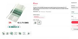 Zestaw płytek zabezpieczeń BMS 3A 1S 3.7V do akumulatorów litowo-jonowych z opisem oferty na stronie internetowej.
