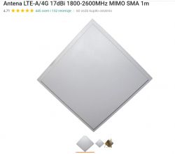 Antena LTE-A/4G 17dBi 1800-2600MHz MIMO SMA 1m