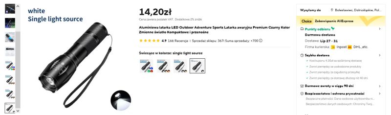 Podręczna latarka z akumulatorem pod namiot i do innych zastosowań w domu. Mój typ.