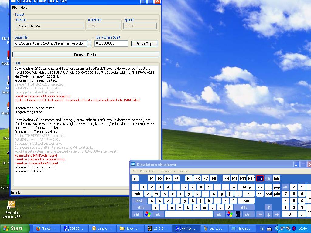 JFlash Lite, błąd podczas programowania elektroda.pl