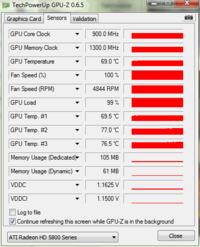 Radeon HD 5870 - Wentylator nie zwiększa obrotów przy wzroście temperatury