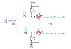 Jakie MOSFETy zamknięte przy 2,5V otwarte przy 4,5V do mostka H dla 5V